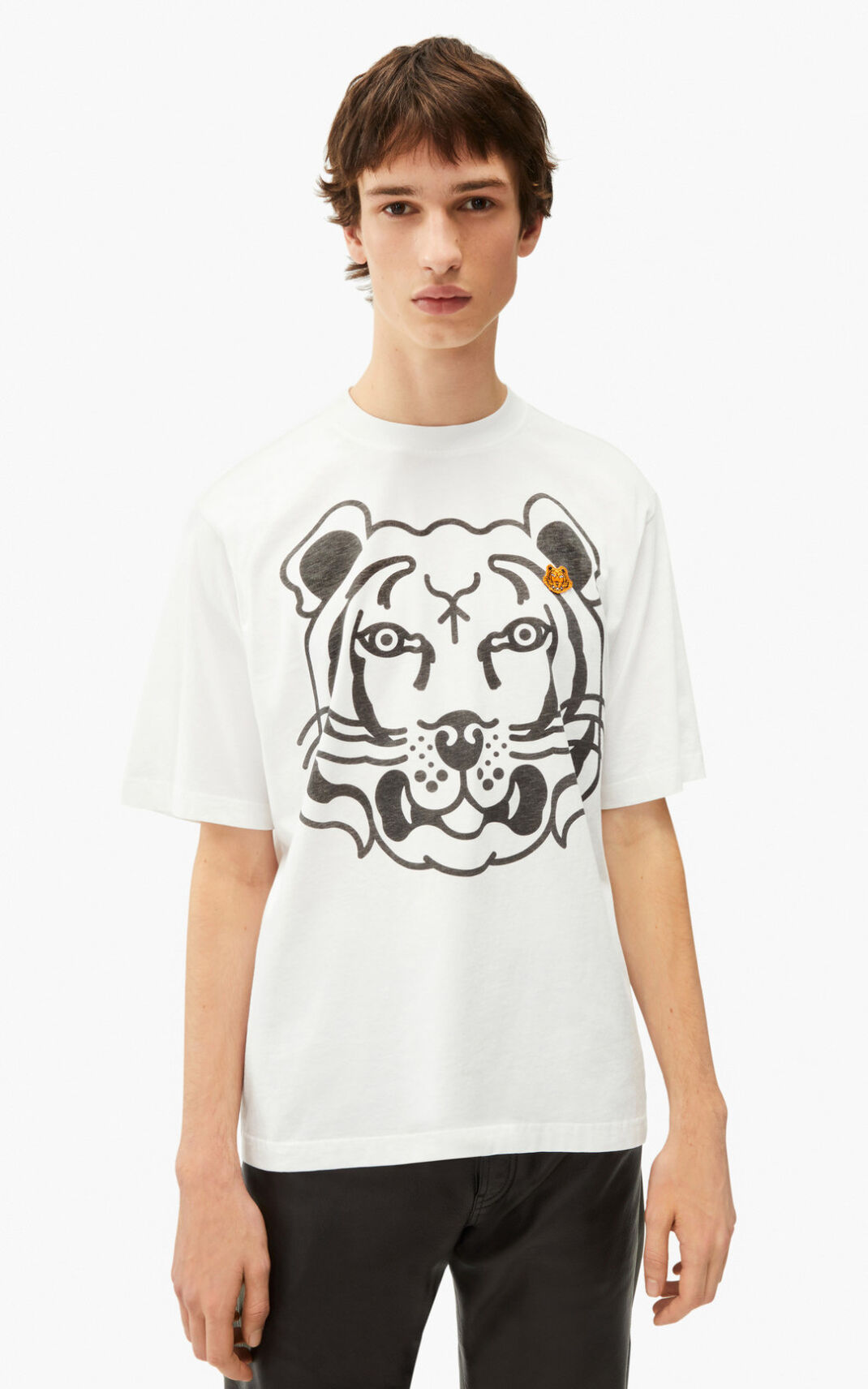 Kenzo K Tiger oversized T-shirts Herre - Hvide DK-128062